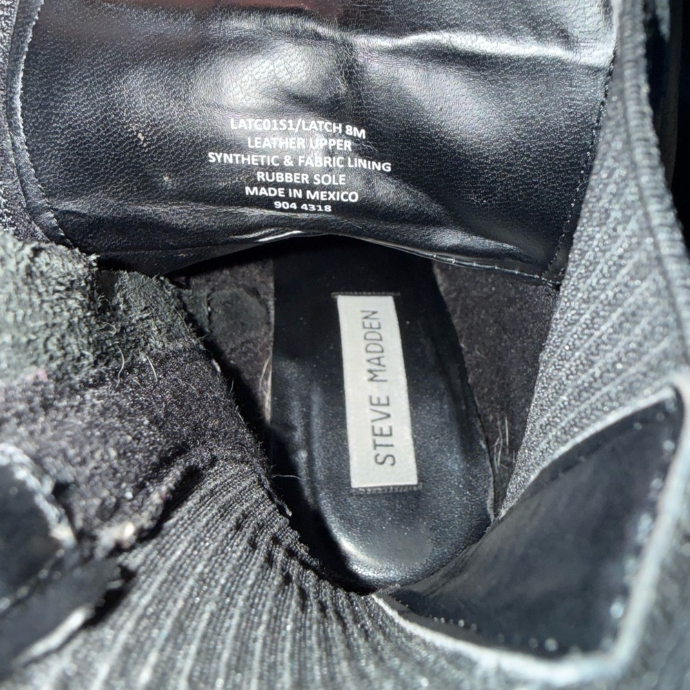 Steve Madden Black Lace-Up Platform Boots - Picture 5 of 5